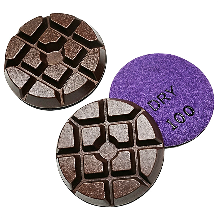 3 inches 80mm hybrid copper bond diamond floor polishing pads