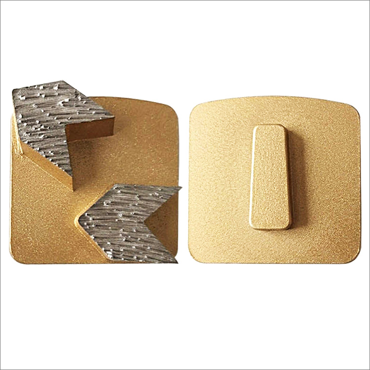 Diamond concrete grinding shoes for Scanmaskin floor grinder double arrow shape segments