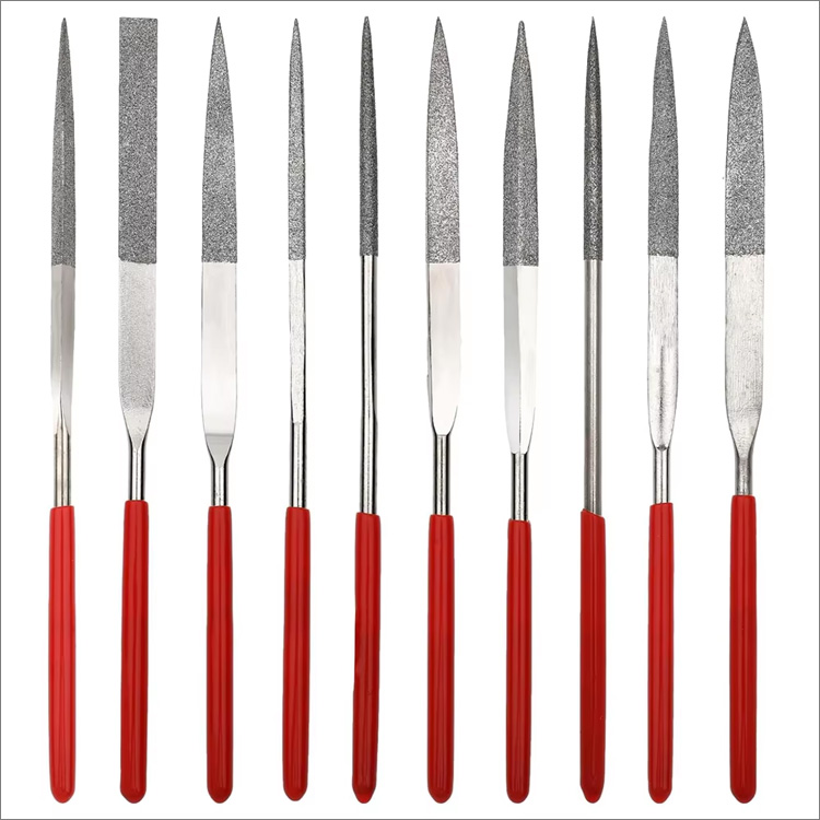 10pcs mini 140mm 160mm diamond needle file set grinding files for stone jewelry metal wood ceramic glass