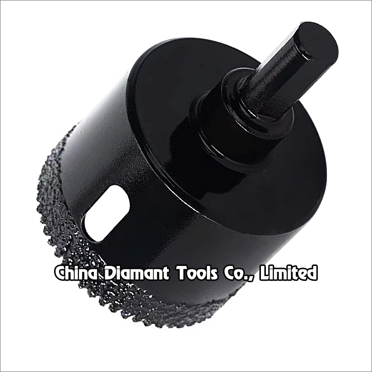 Vacuum brazed diamond drill bits for drilling stone ceramic concrete